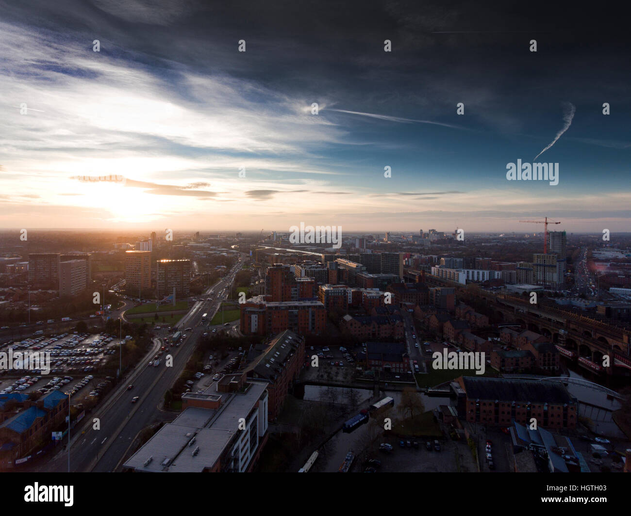 Manchester, Salford Blickrichtung Stockfoto
