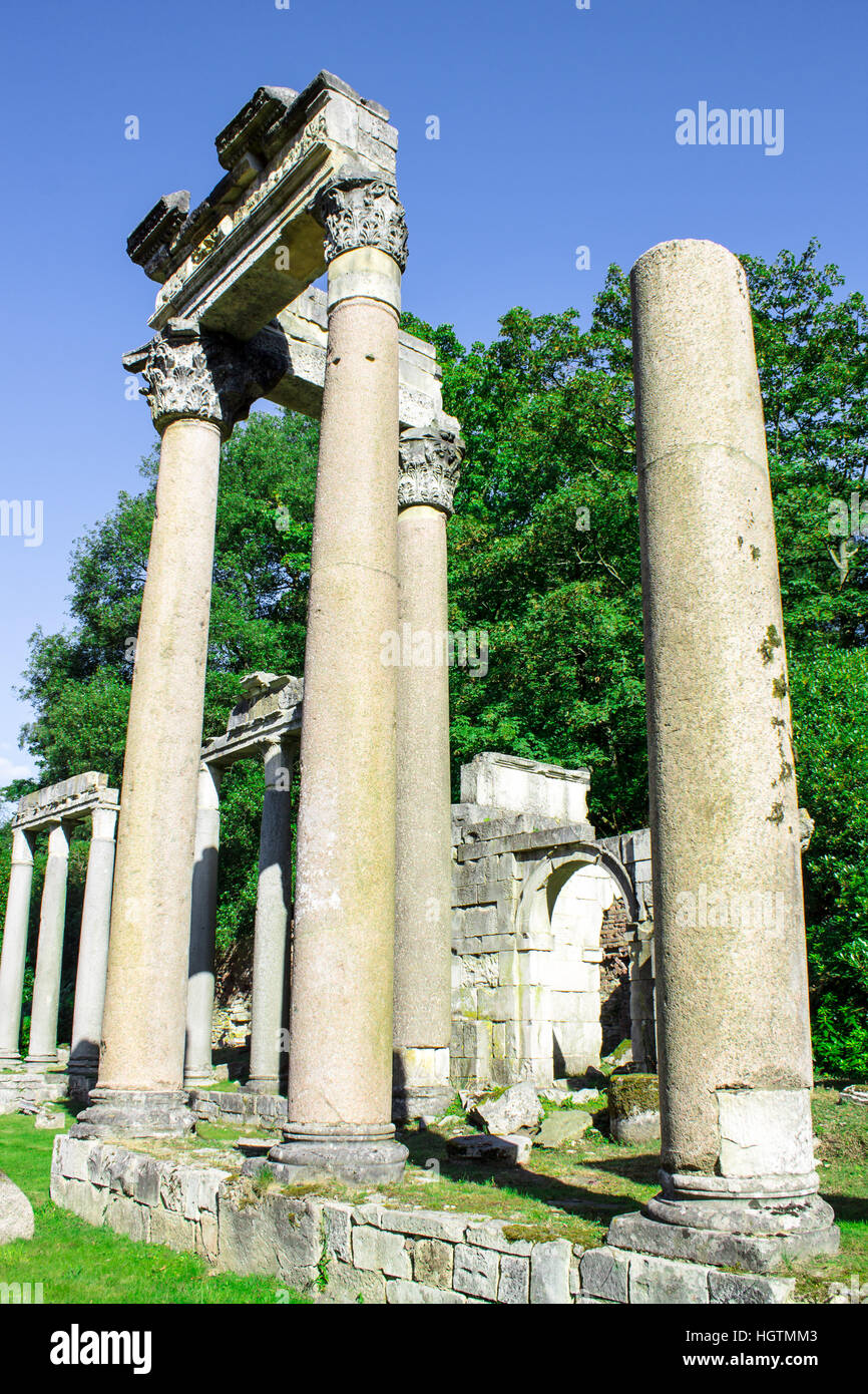 Die römischen Überreste der Stadt Leptis Magna wurden nach Großbritannien im Jahre 1816 wiederbelebt und sie befinden sich in Virginia Gewässern, Windsor. Stockfoto