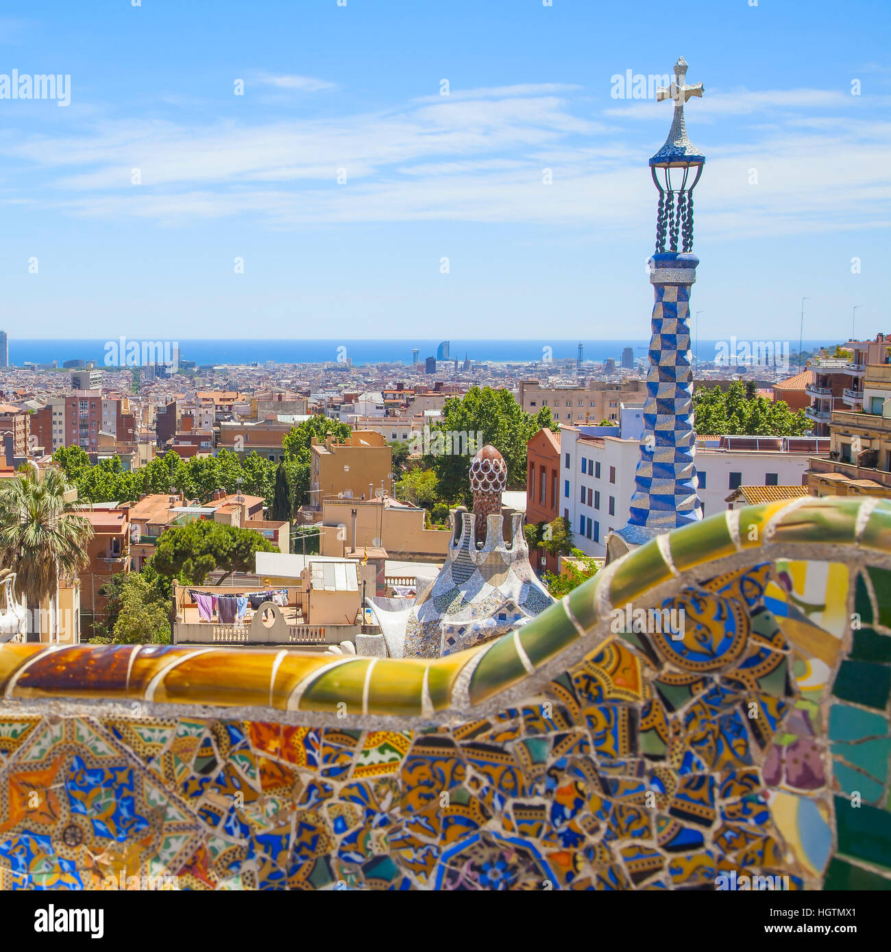 wunderschönen Park Güell in der Stadt barcelona Stockfoto