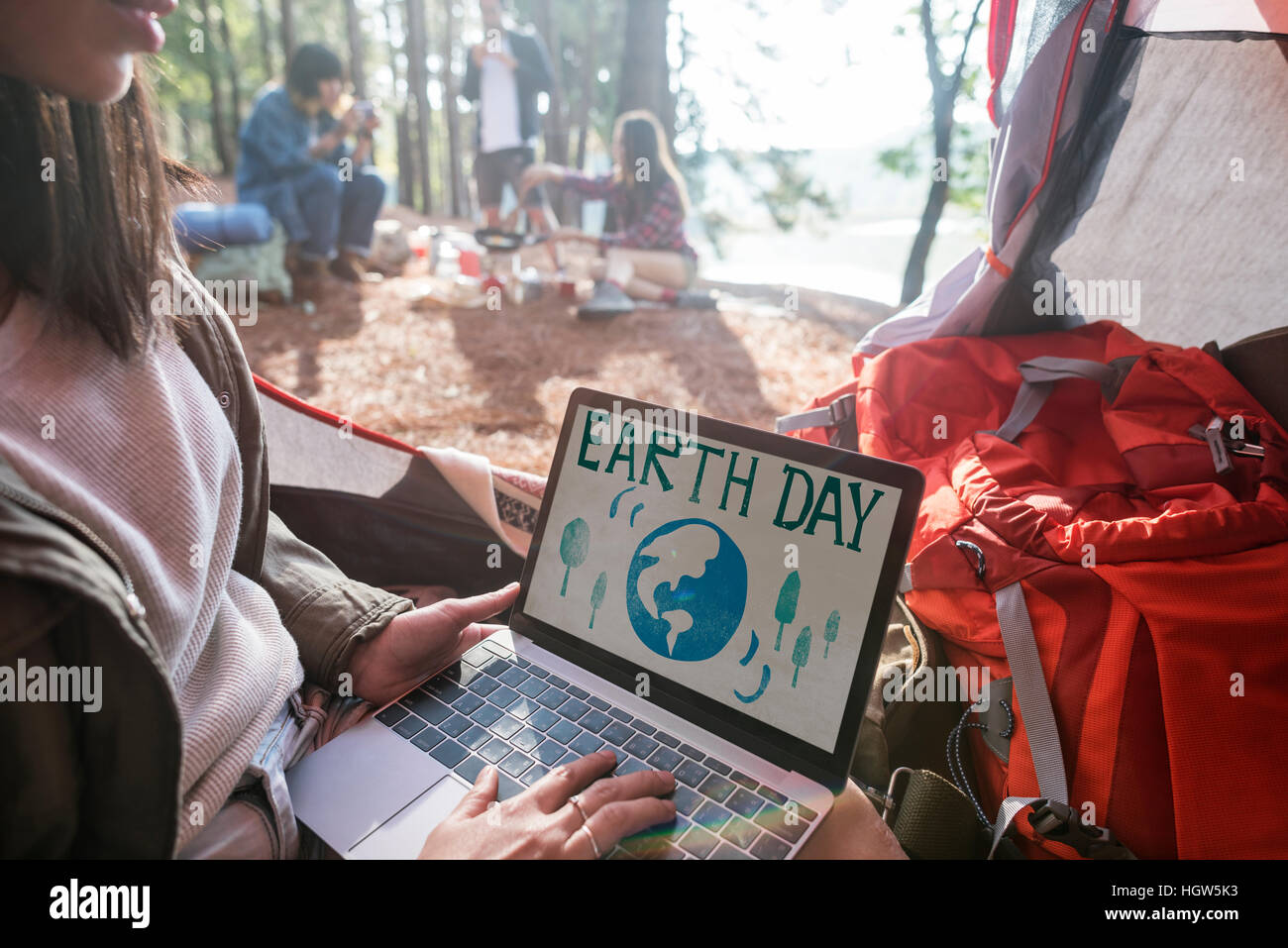 Earth Day Globus-Symbol Konzept Stockfoto