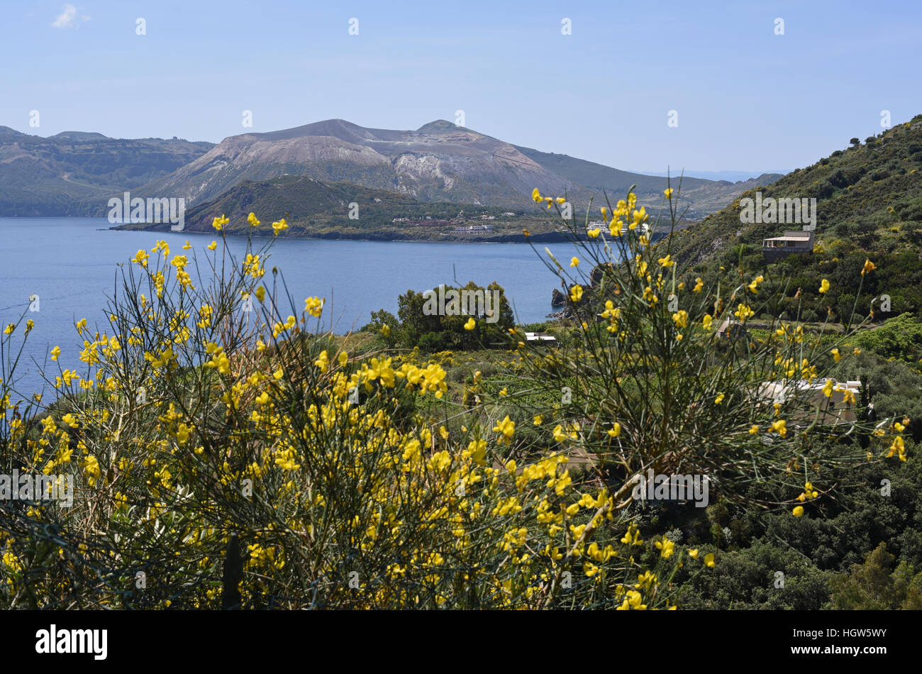 Vulcano von Lipari, Äolischen Inseln Stockfoto