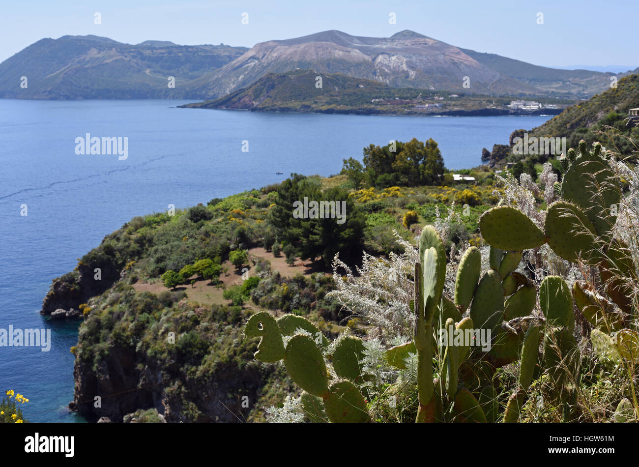 Vulcano von Lipari, Äolischen Inseln Stockfoto