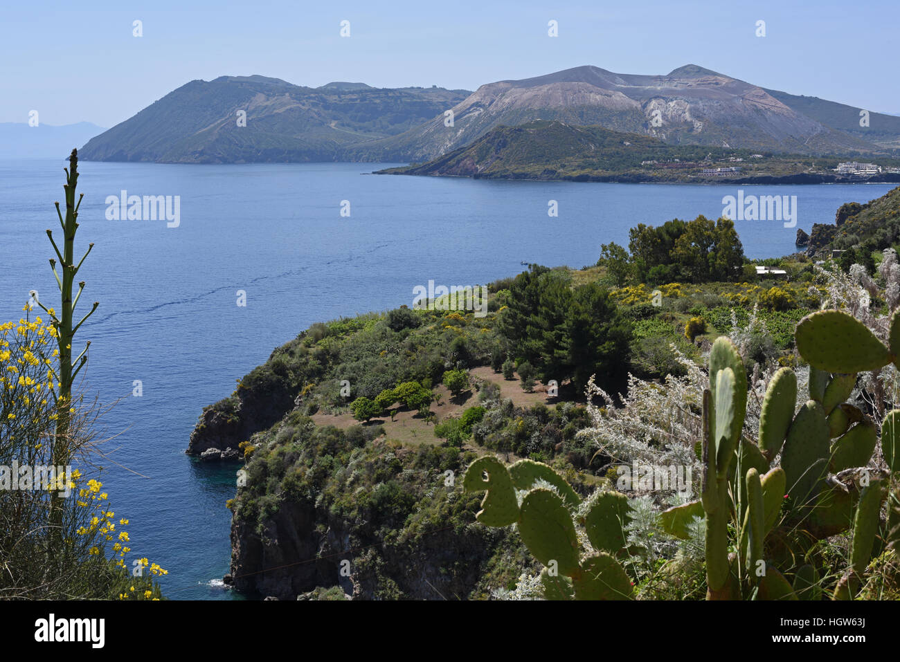 Vulcano von Lipari, Äolischen Inseln Stockfoto