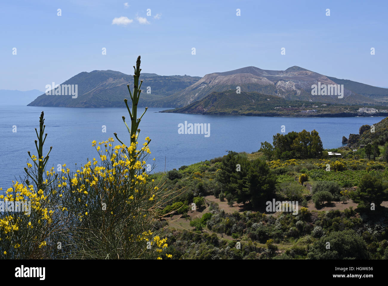 Vulcano von Lipari, Äolischen Inseln Stockfoto