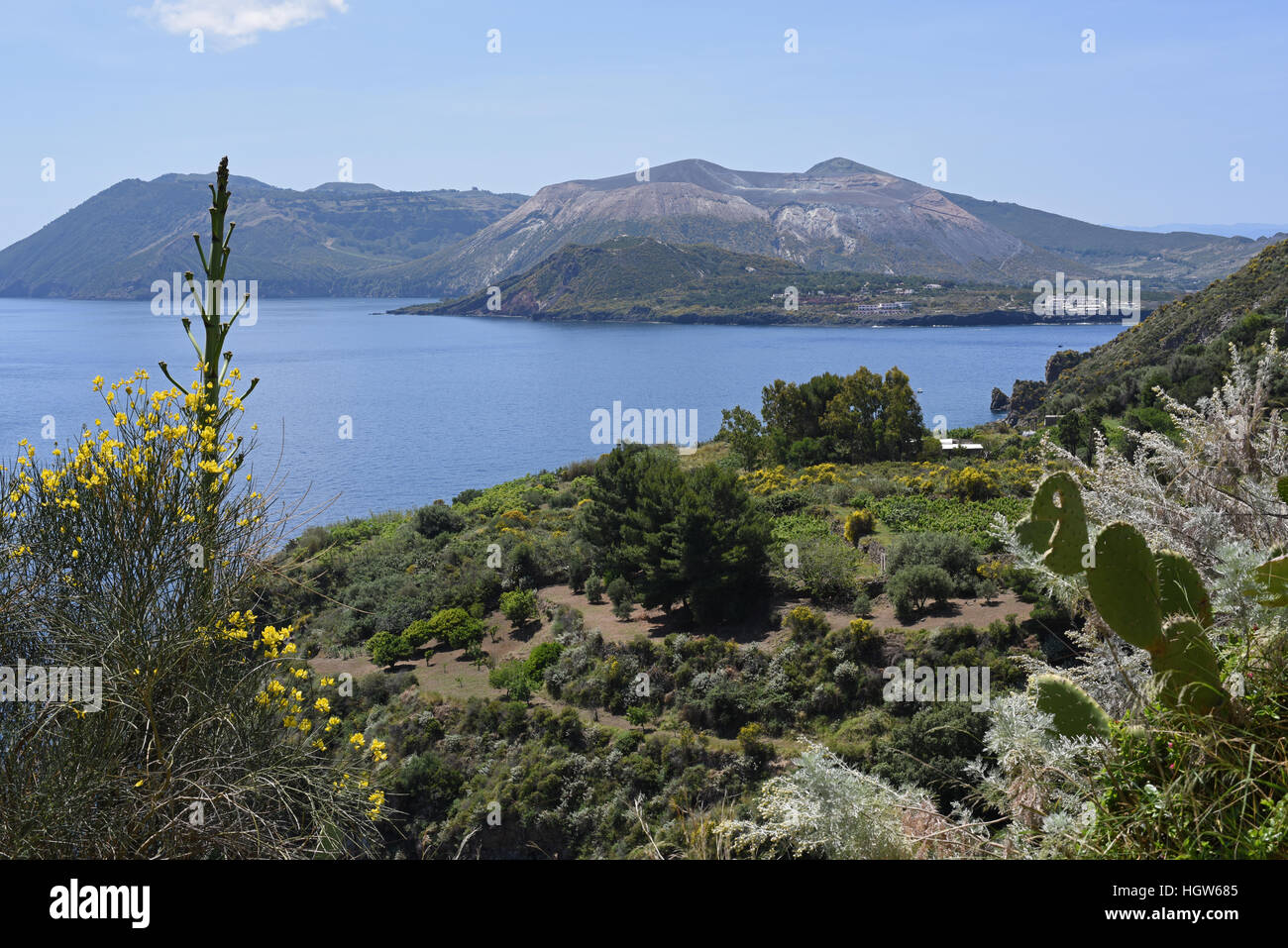 Vulcano von Lipari, Äolischen Inseln Stockfoto
