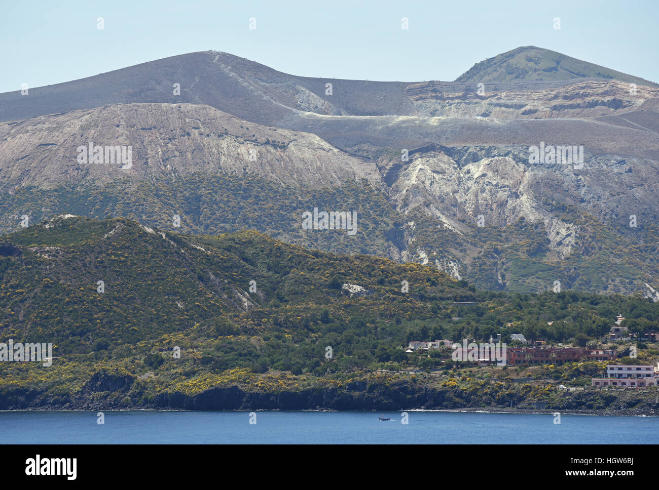 Vulcano von Lipari, Äolischen Inseln Stockfoto