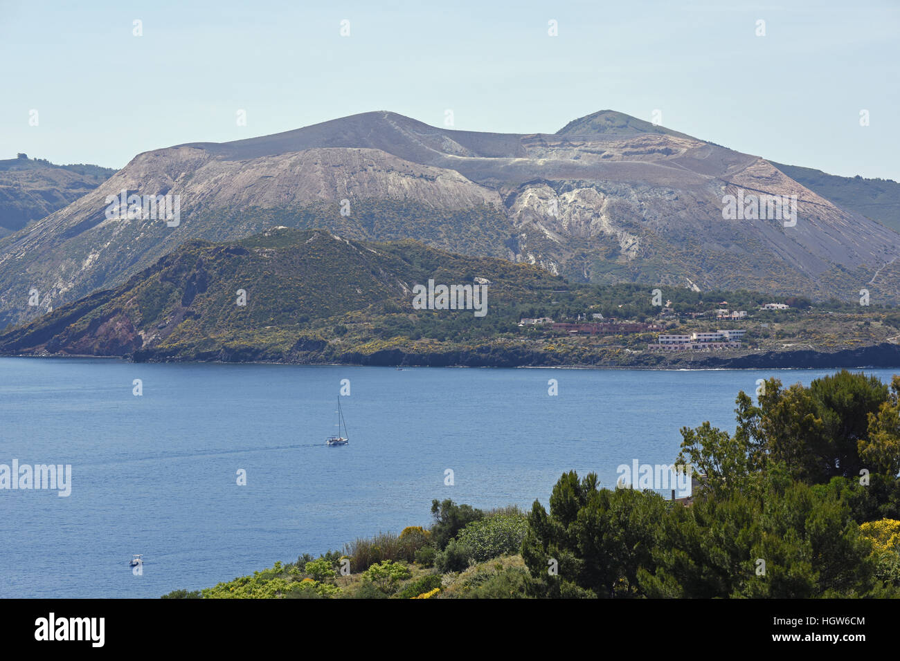 Vulcano von Lipari, Äolischen Inseln Stockfoto