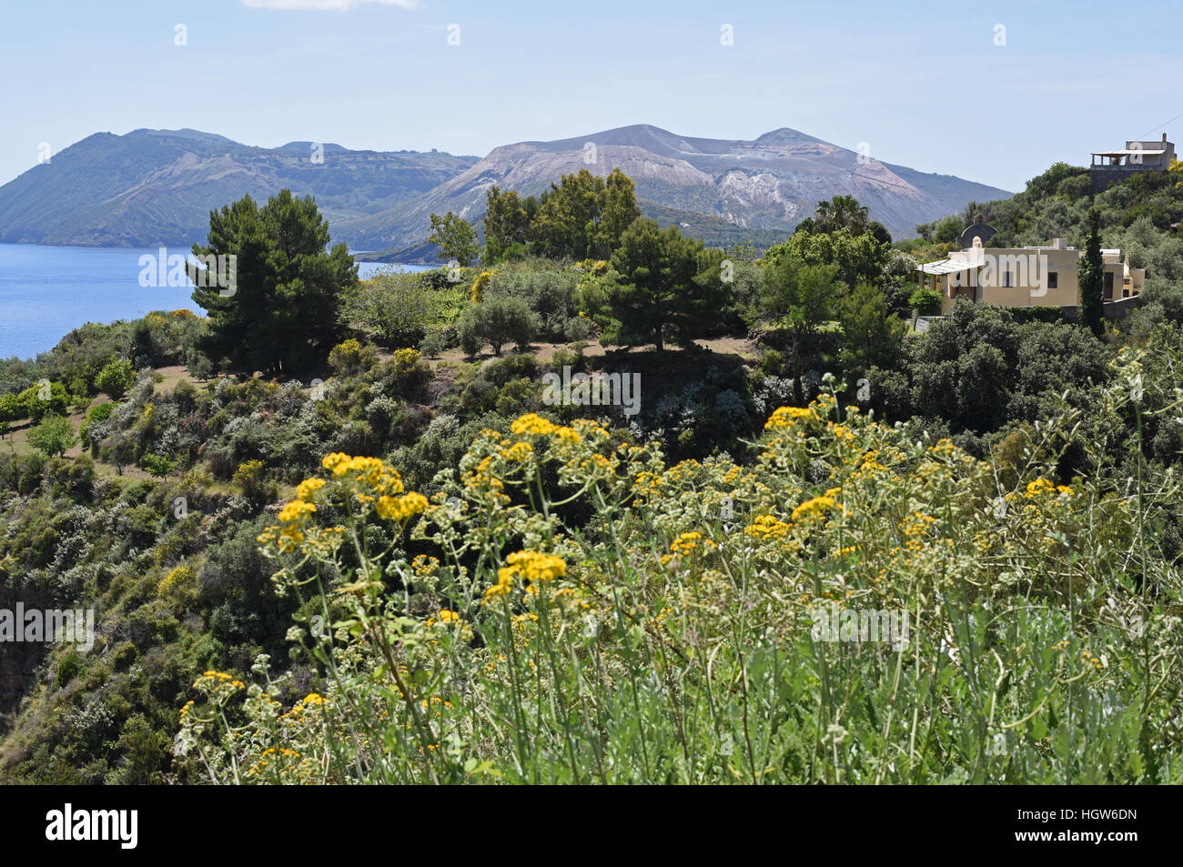 Vulcano von Lipari, Äolischen Inseln Stockfoto