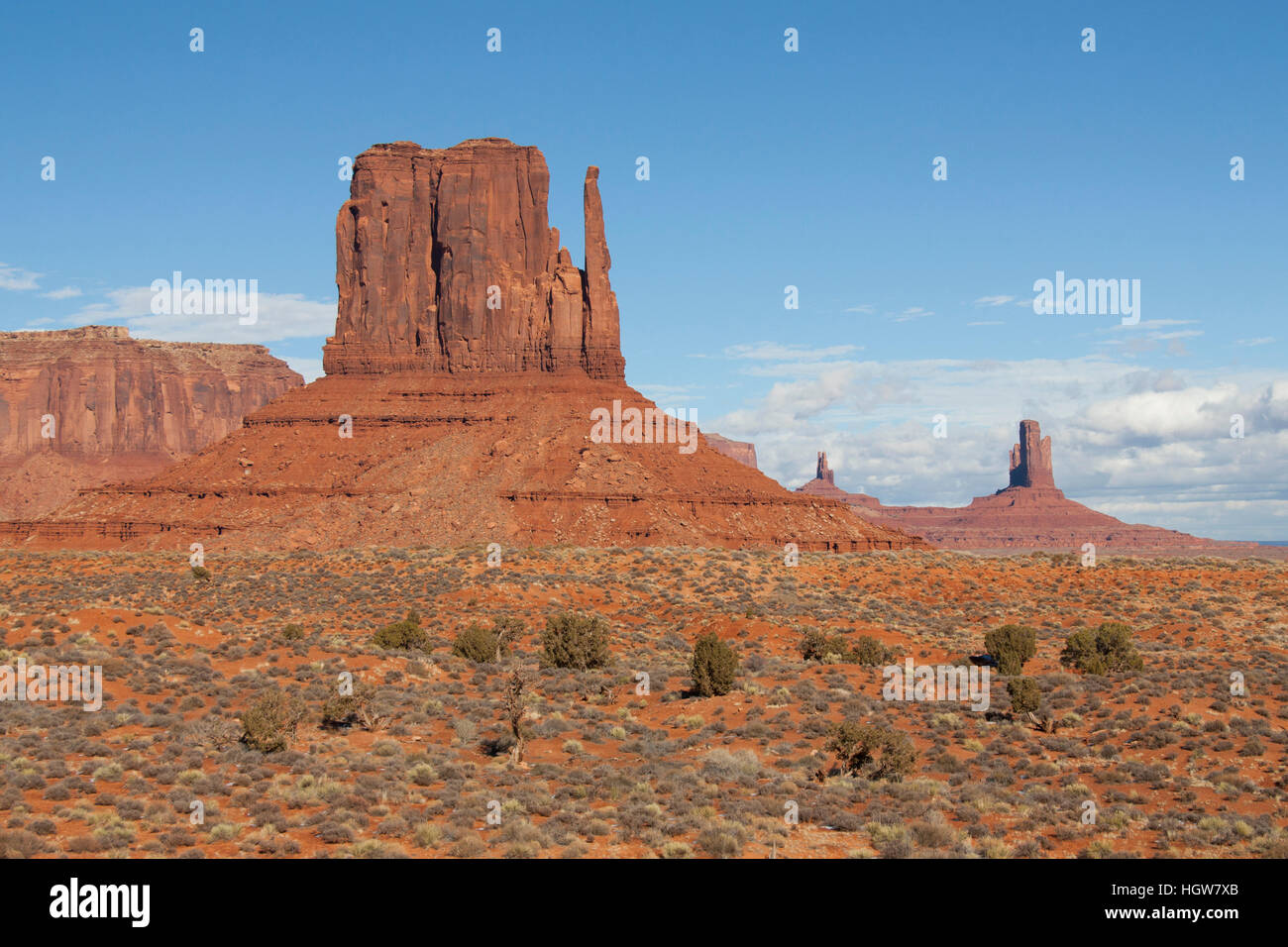 West Mitten Butte, Monument Valley Navajo Tribal Park, Utah, USA Stockfoto