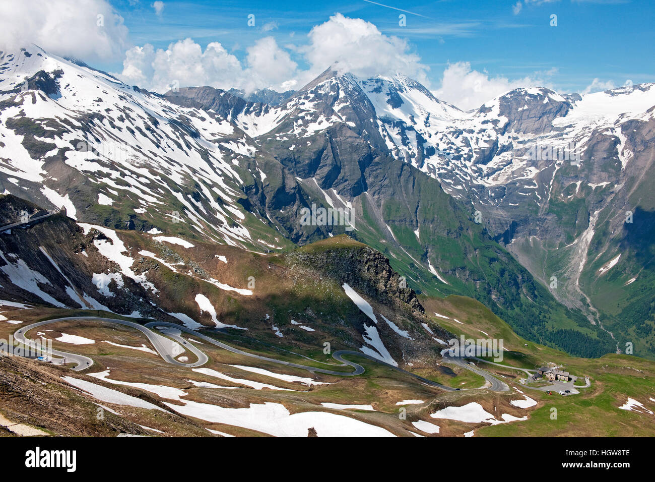 alten Großglockner Hochalpenstraße, kurvenreiche Straße, Kärnten,? Ost-Tirol, Österreich, Europa Stockfoto