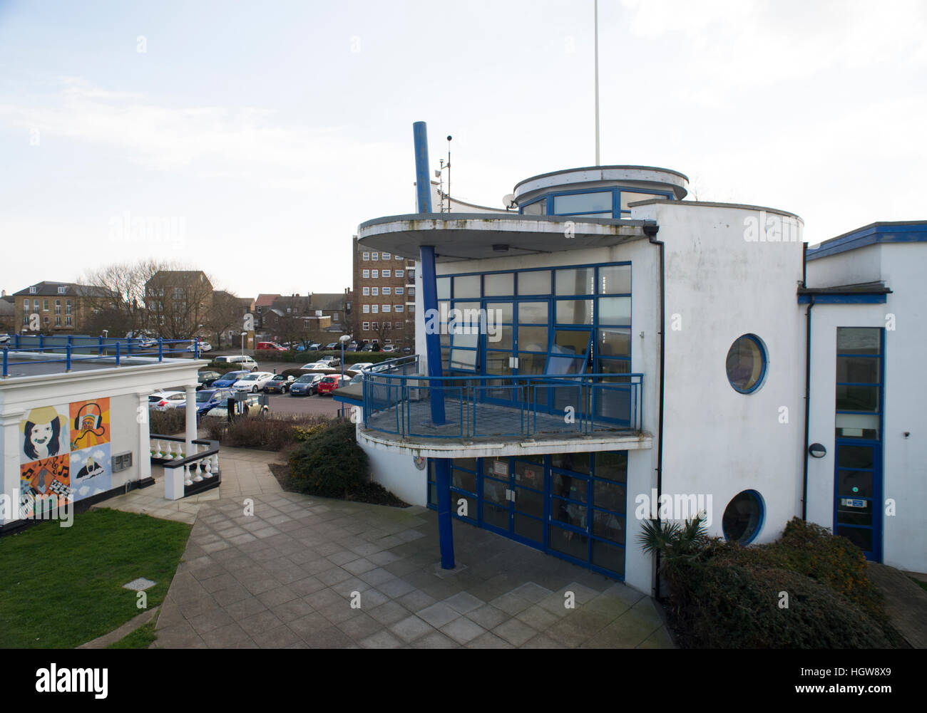 1930's Cafe, Beach Front, Sheerness, sheppey, Kent Stockfoto