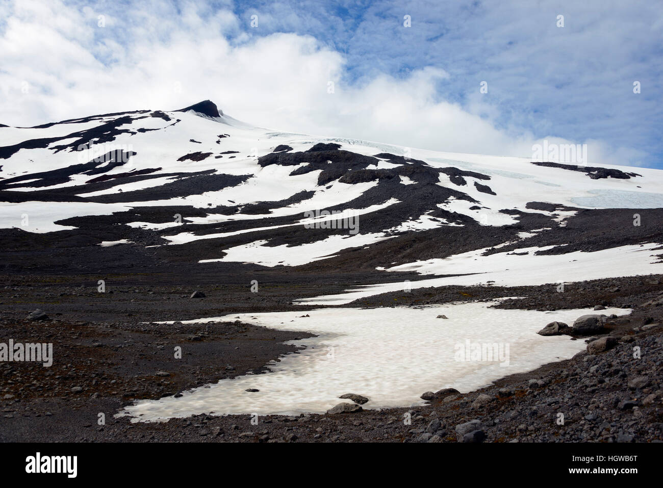 Gletscher Snaefellsjökull, Halbinsel Snaefellsnes, Island, Snaefellsjökull Stockfoto