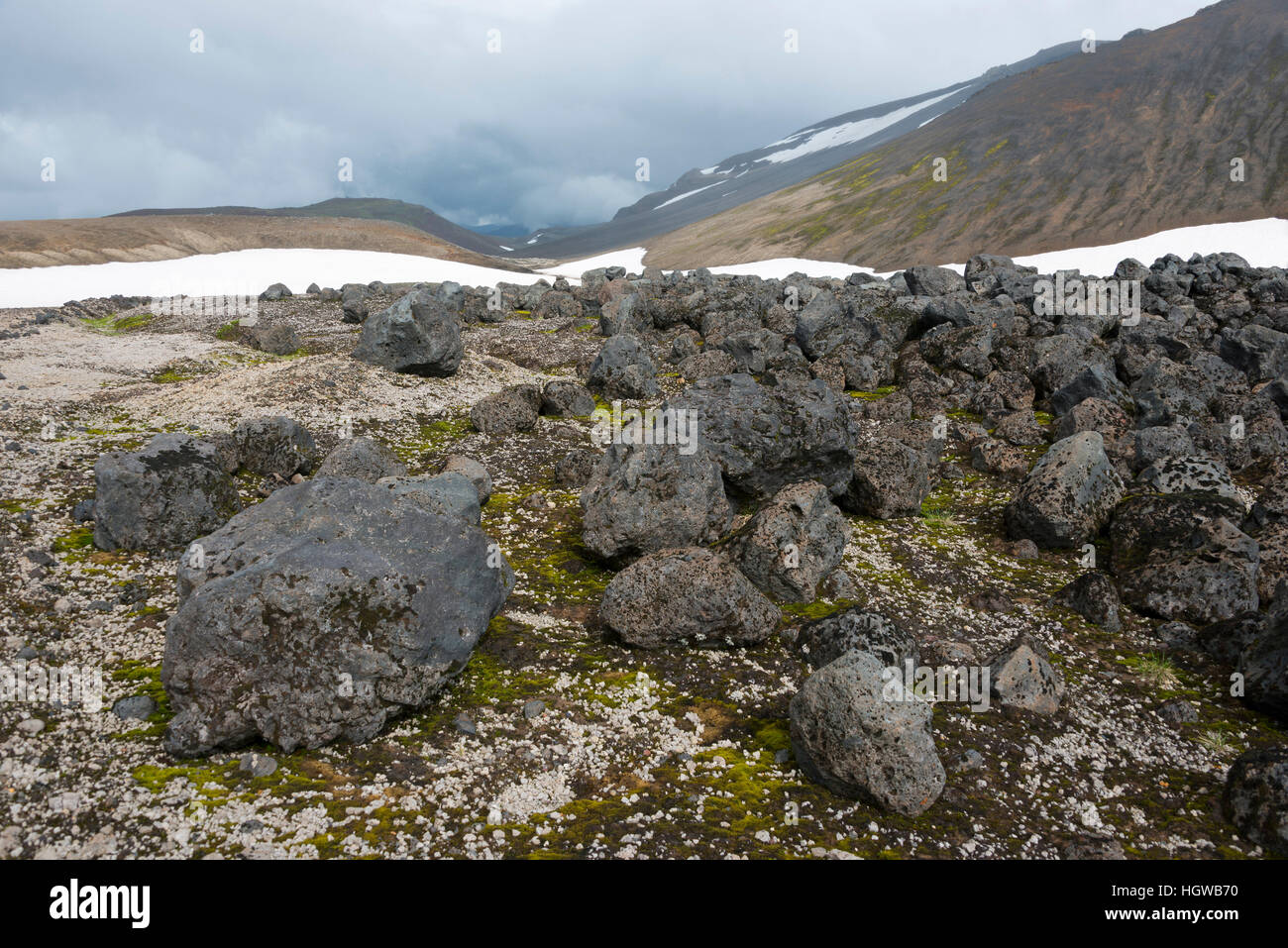 Landschaft, Snaefellsjökull, Snaefellsnes Halbinsel, Island, Snaefellsjökull Stockfoto