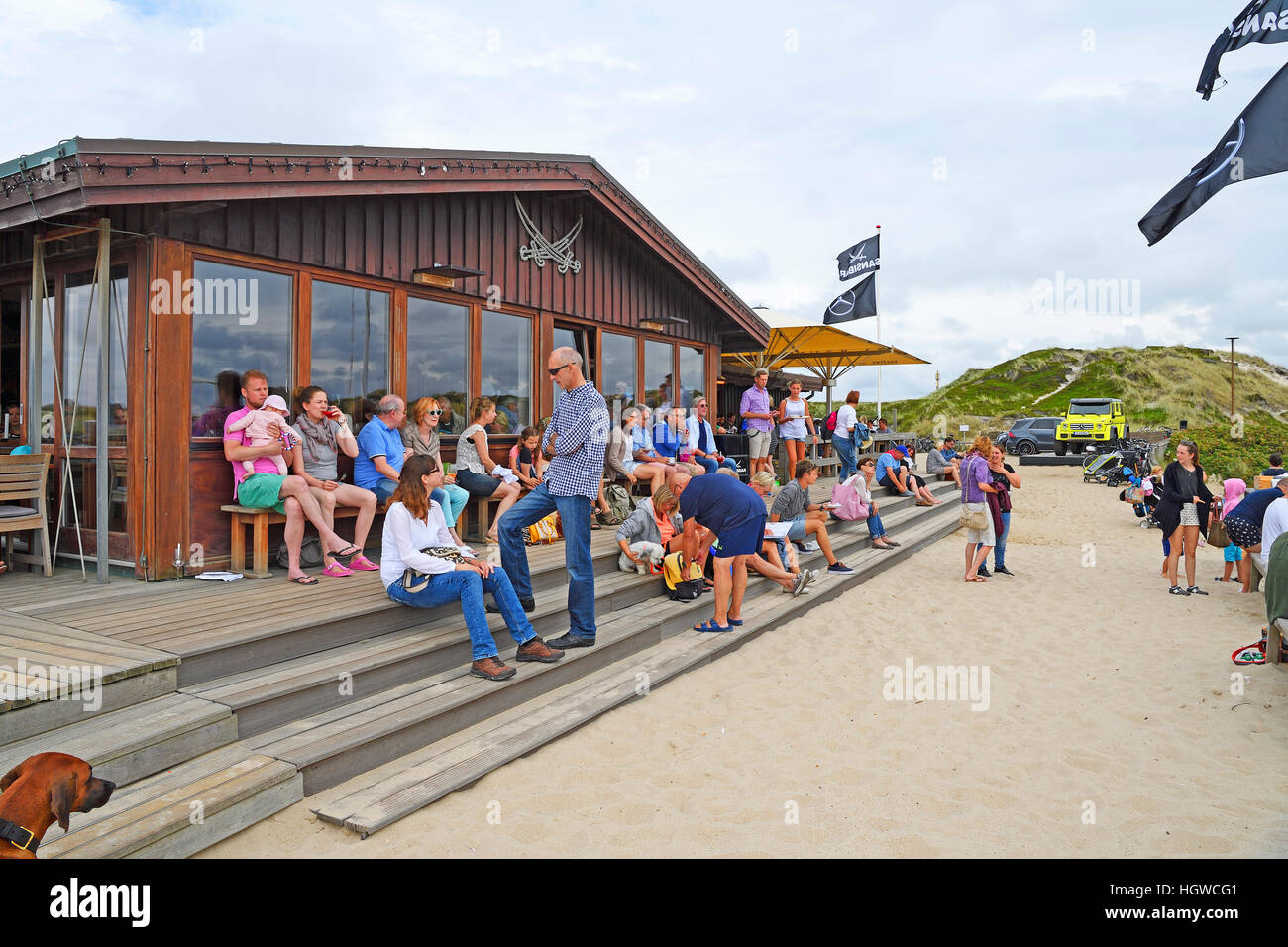 Kultrestaurant Sansibar in Den Duenen von Rantum, Sylt, Nordfriesische Inseln, Nordfriesland, Schleswig-Holstein, Deutschland Stockfoto