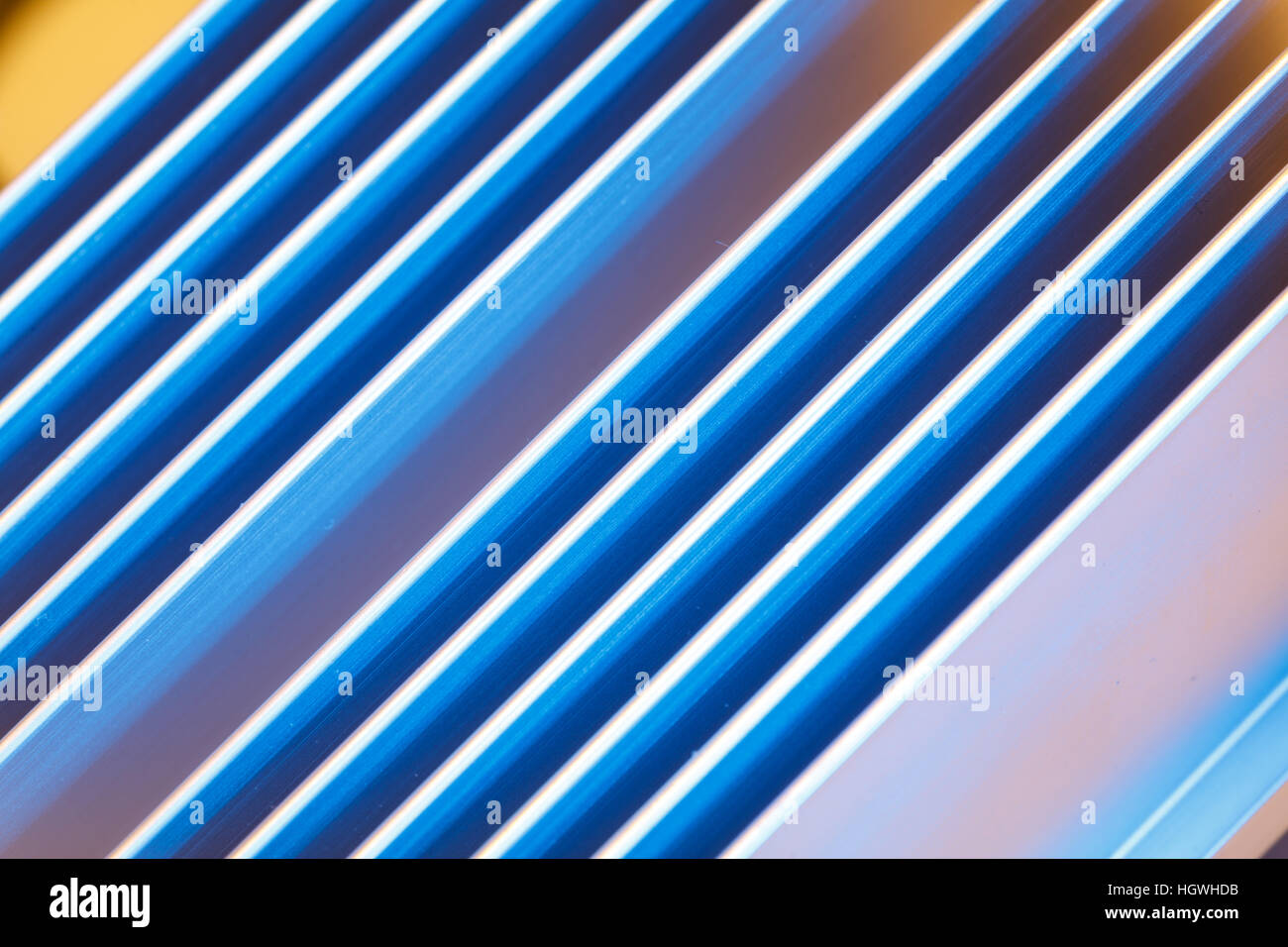 Nahaufnahme von einem Chipsatz Kühlkörper auf motherboard Stockfoto