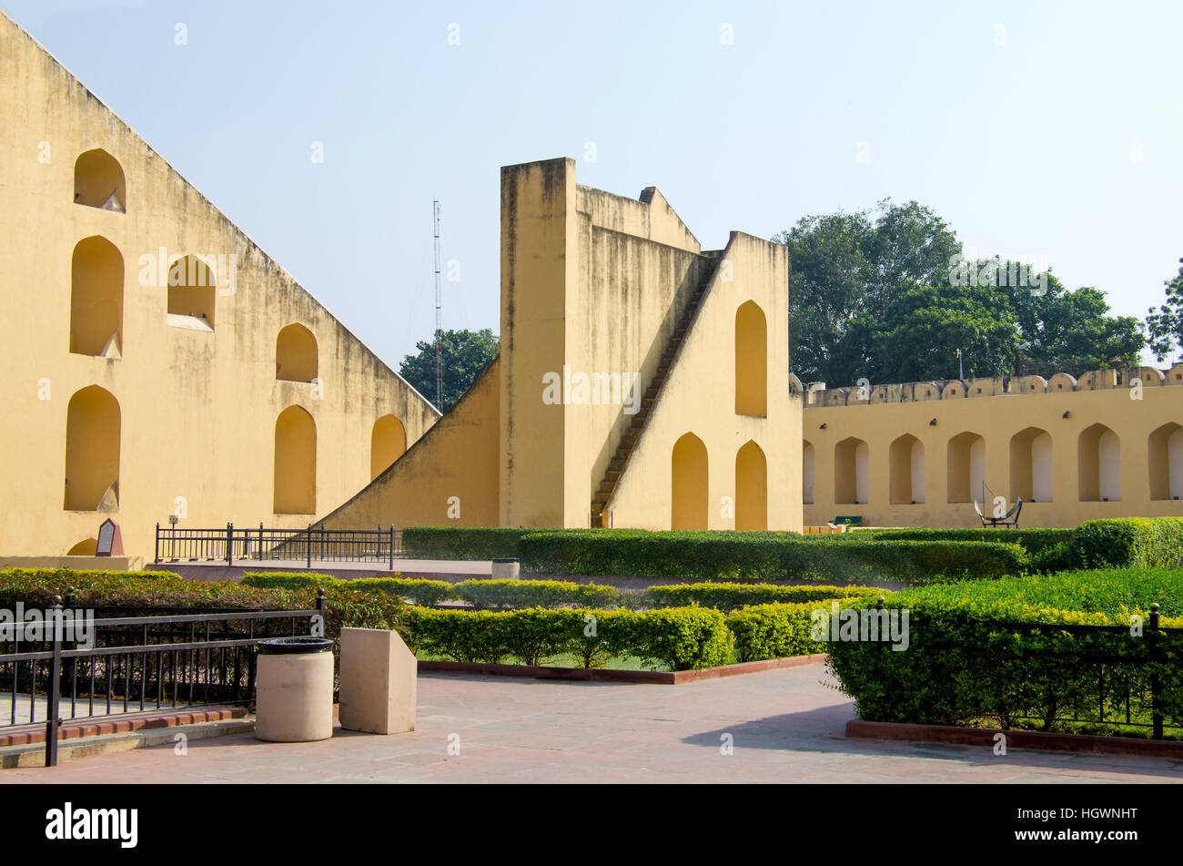 Historischen architektonischen Konstruktion Observatoriums Jantar Mantar in Indien, Dzhantar, Architektur, Geschichte, Indien, Jaipur, mantar Stockfoto