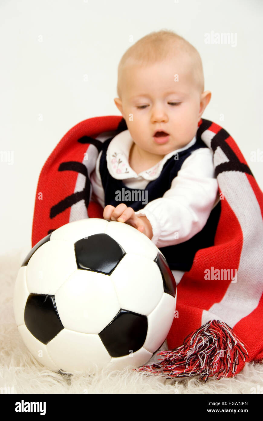 Kleinen Fußball-fan Stockfoto
