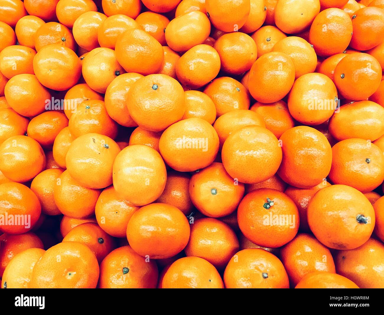 Mandarine Frischobst im Markt Stockfoto