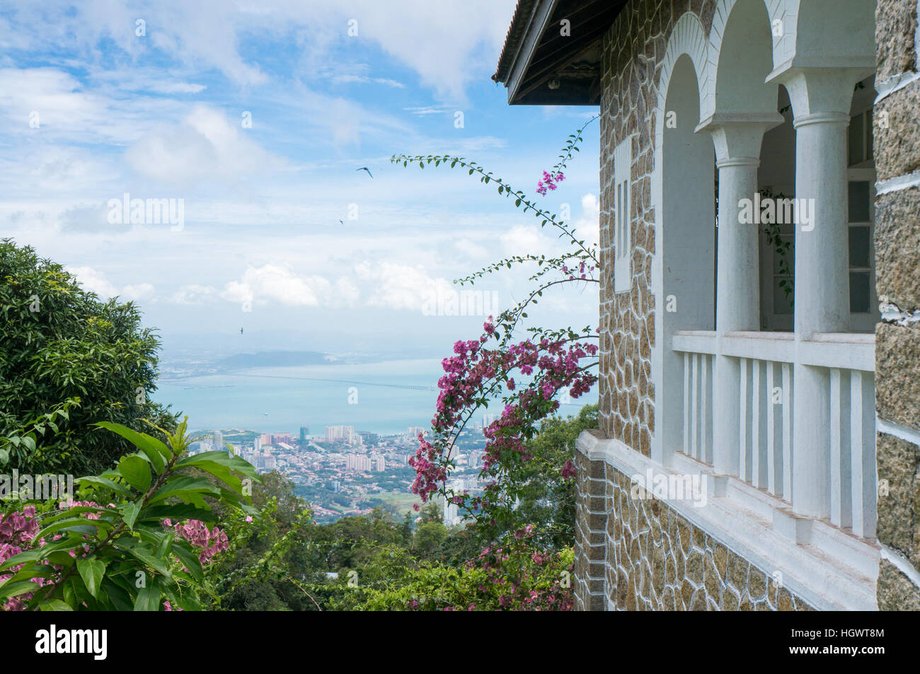 Eine alte britische Guard Haus auf Penang Hill, Malaysia während der britischen Kolonialzeit Stockfoto