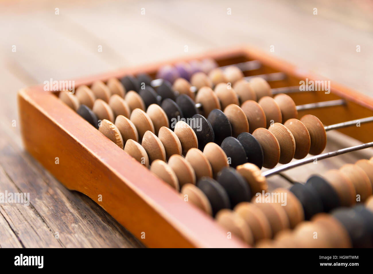 Alte hölzerne abacus Stockfoto