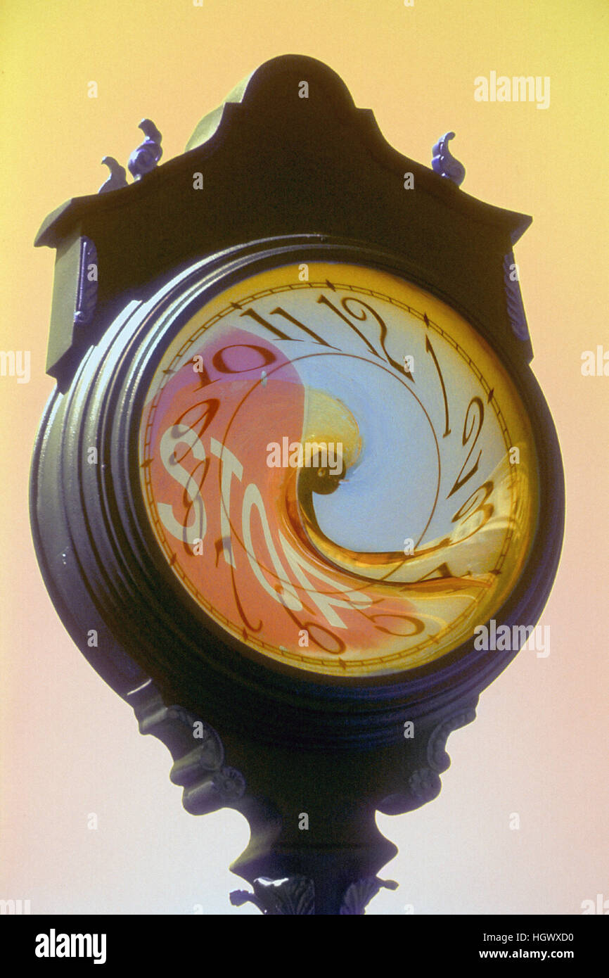 Zeit außer Kontrolle Stockfoto