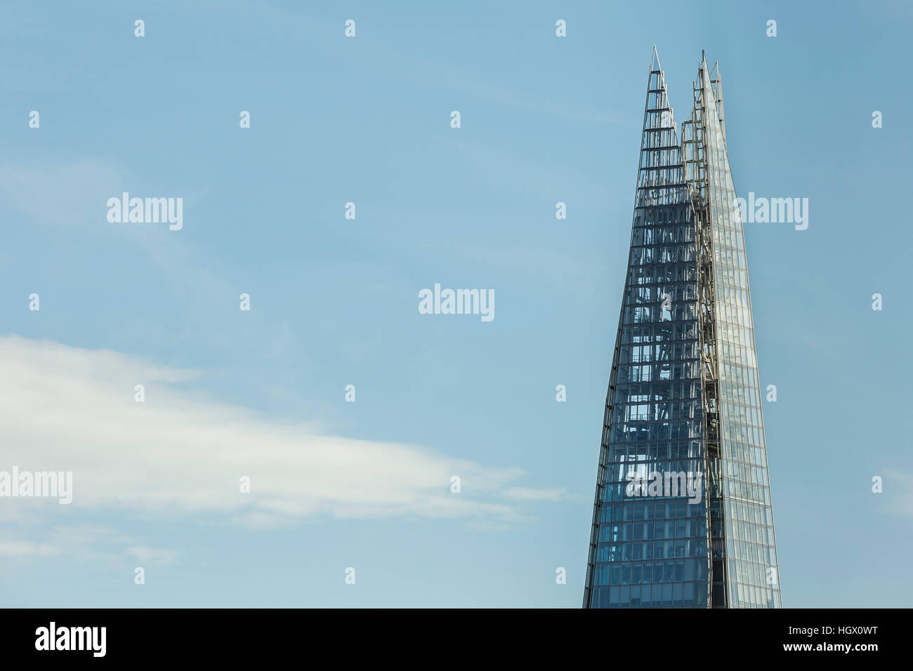 Oben auf dem Shard, London, UK Stockfoto