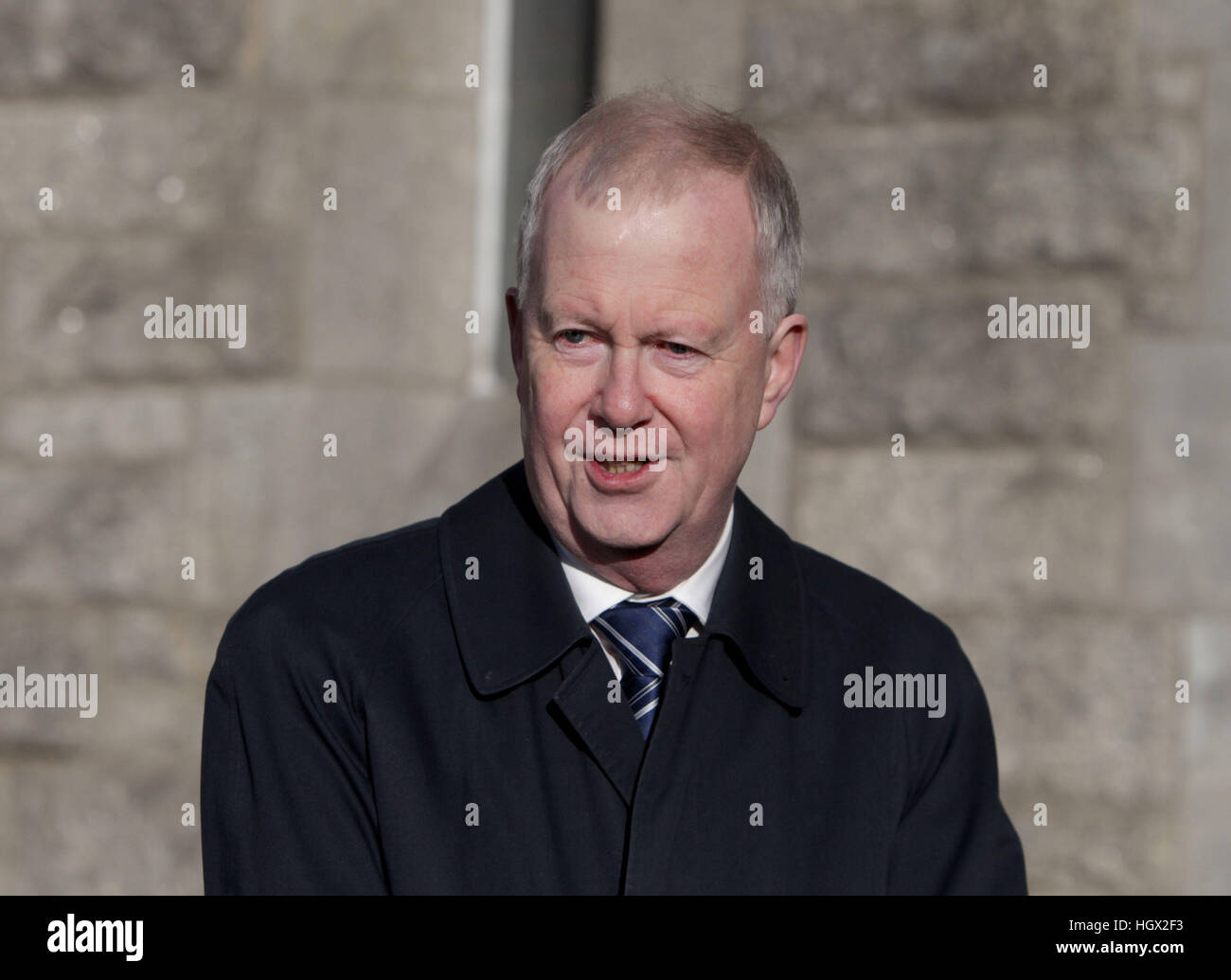 Philip Hamell, Beigeordneter Generalsekretär in der Abteilung der Taoiseach, besucht die Totenmesse der renommierten Beamter TK Whitaker, der Architekt des modernen Irland, an der Kirche des Heiligsten Herzens Jesu in Donnybrook, Dublin genannt. Stockfoto