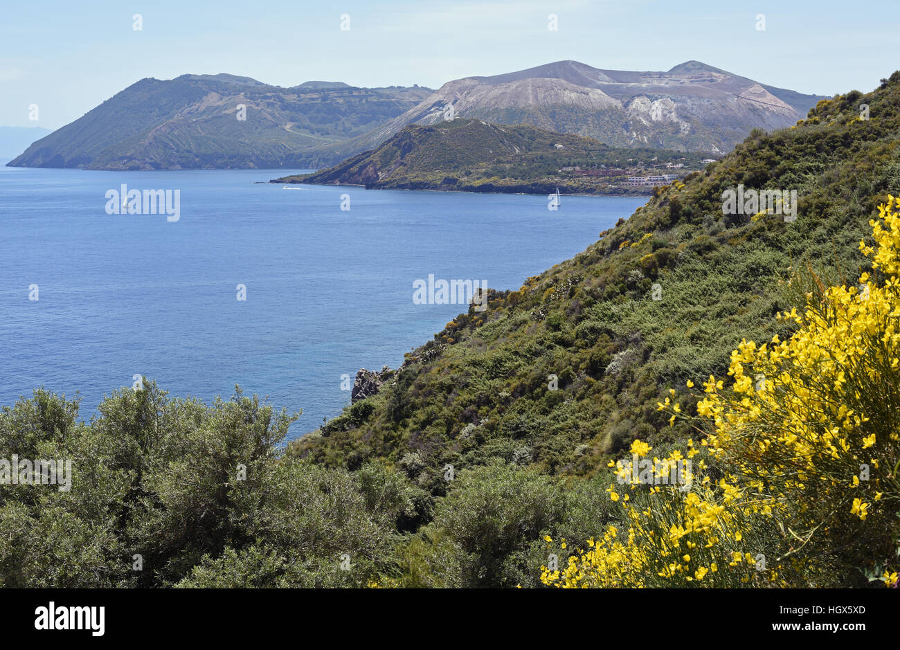 Vulcano von Lipari, Äolischen Inseln Stockfoto