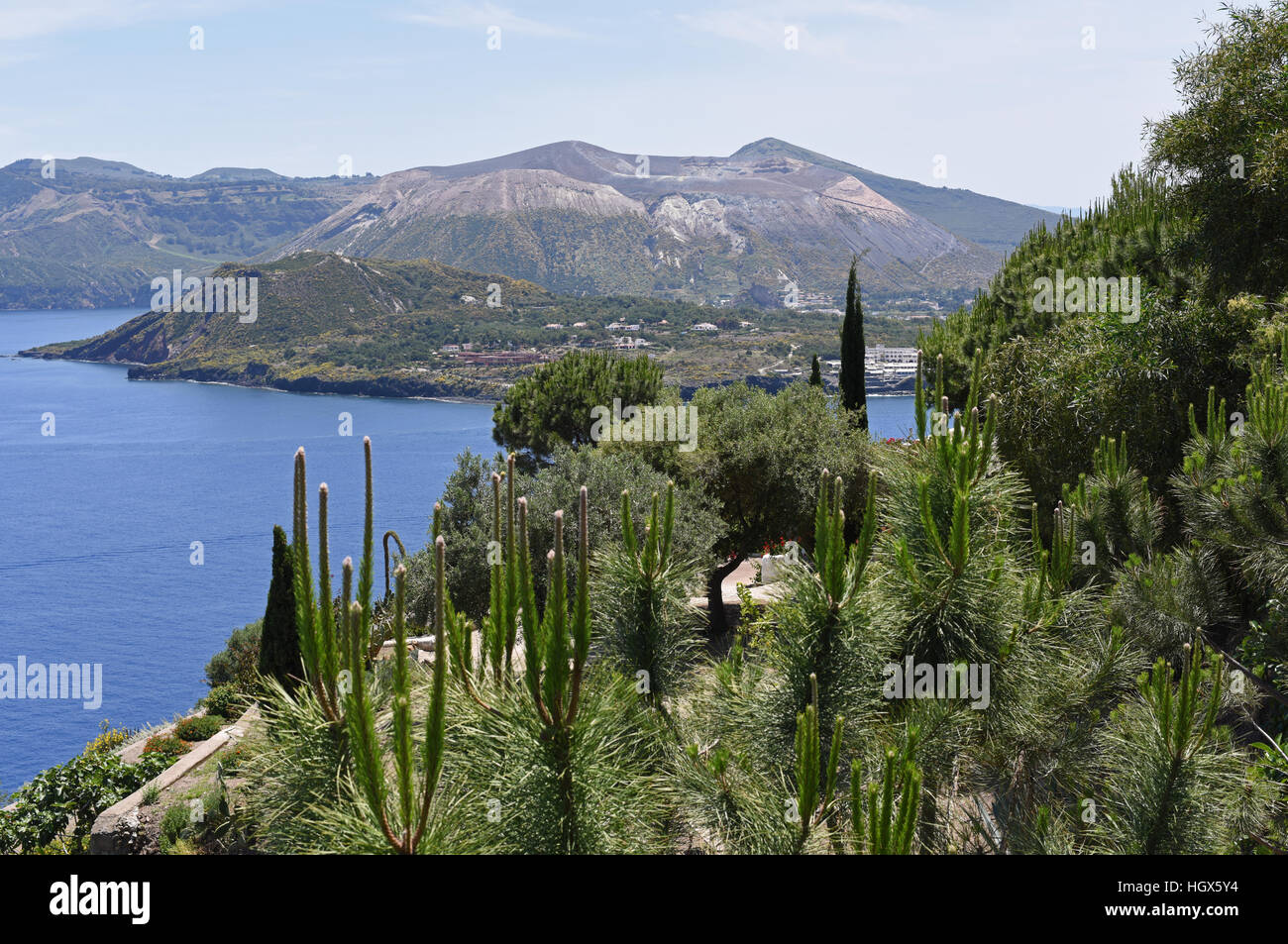 Vulcano von Lipari, Äolischen Inseln Stockfoto