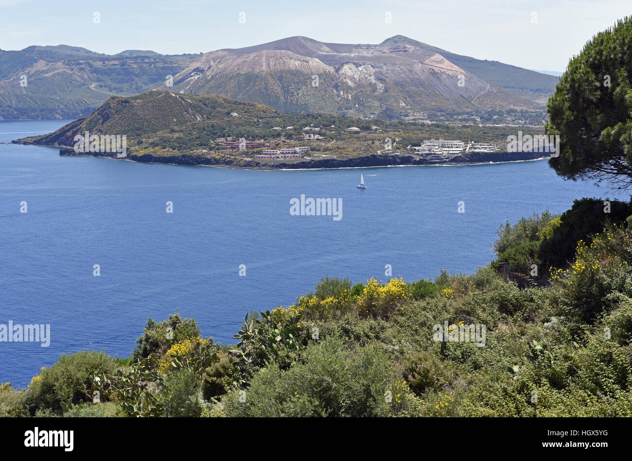 Vulcano von Lipari, Äolischen Inseln Stockfoto