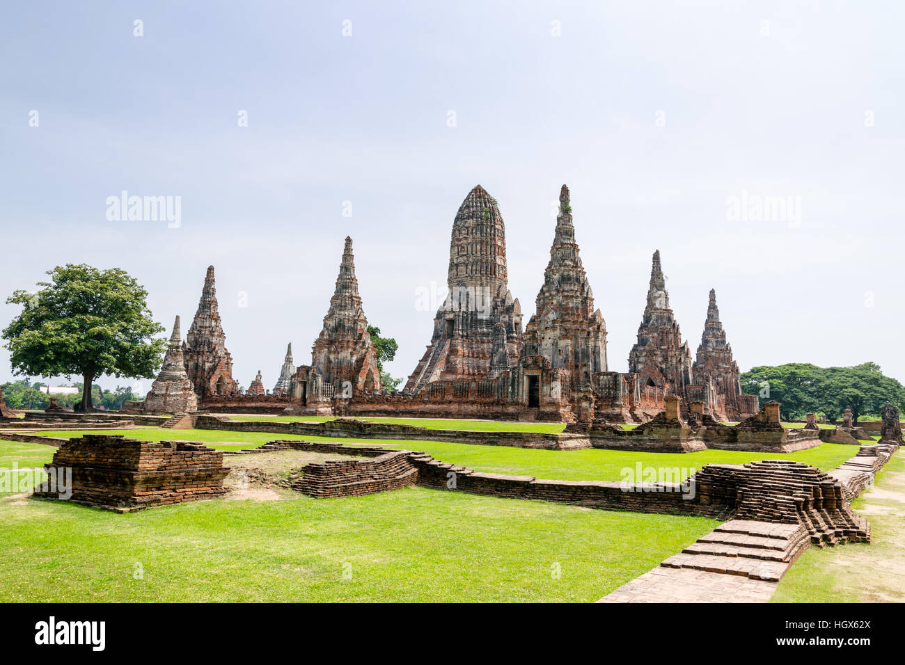 Wat Chaiwatthanaram ist alte buddhistische Tempel, berühmten und wichtigen touristischen Attraktion religiöse von Ayutthaya Historical Park in Phra Nakhon Si Ayutthaya Stockfoto