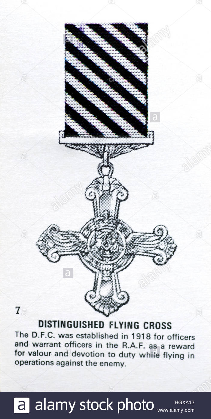 Distinguished Flying Cross, britischer Medaille für Tapferkeit für Offiziere der Royal Air Force Stockfoto