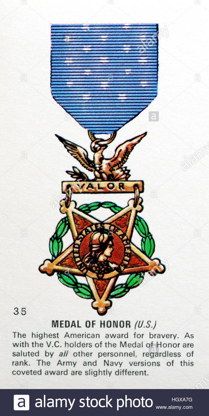 Medal Of Honor, amerikanische Medaille für Tapferkeit Stockfoto
