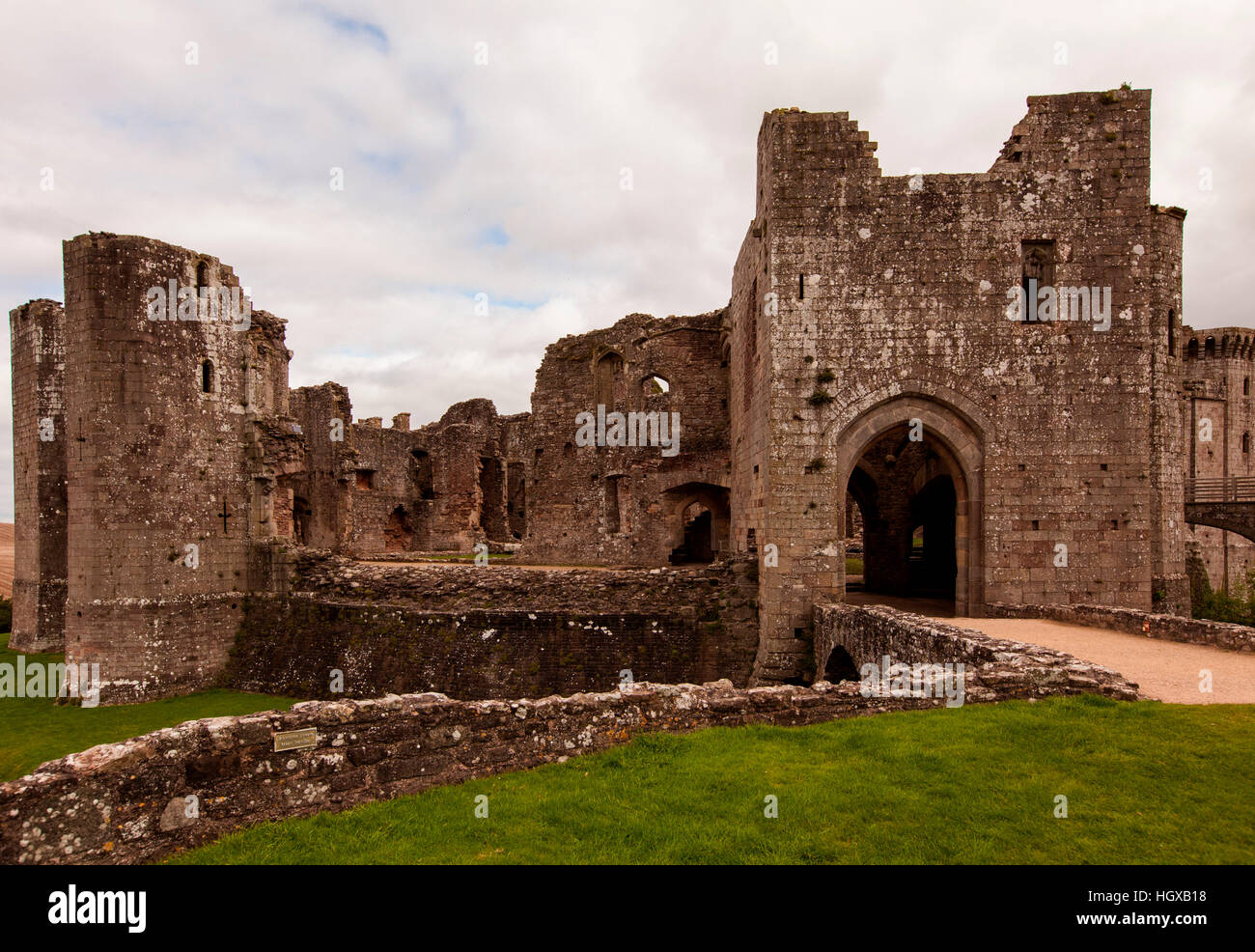 Raglan Castle, Raglan, Wales, UK Stockfoto