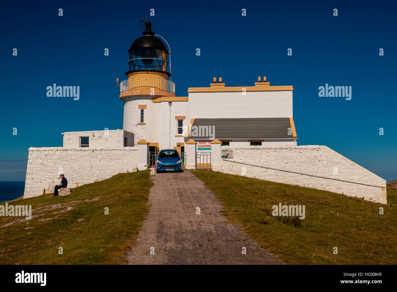 Stoner Leuchtturm, Stoner Kopf, Westküste, Scotland, UK Stockfoto