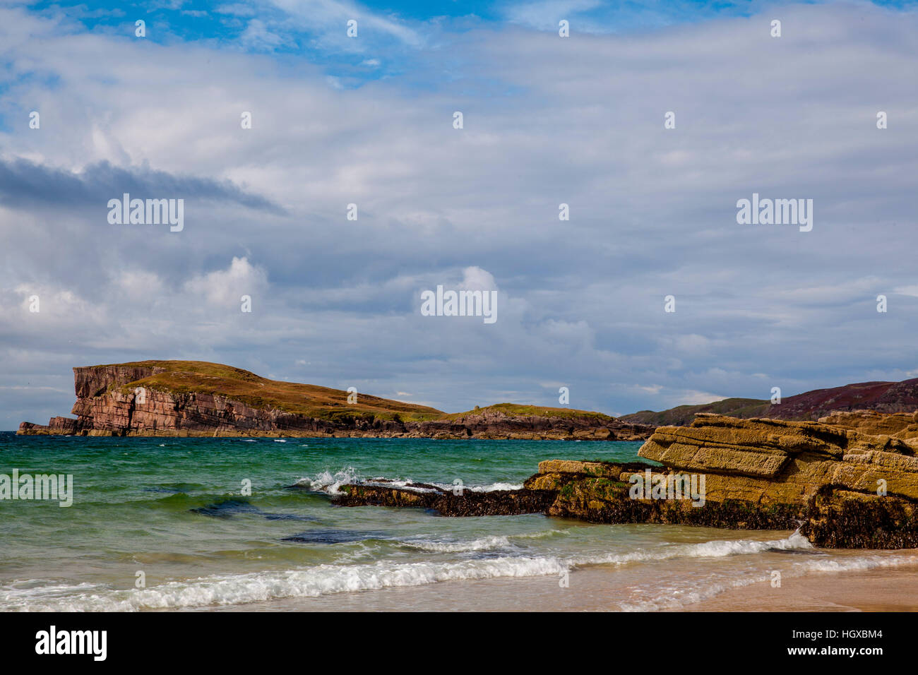 Alte Shoremore Strand, Westküste, Scotland, UK Stockfoto