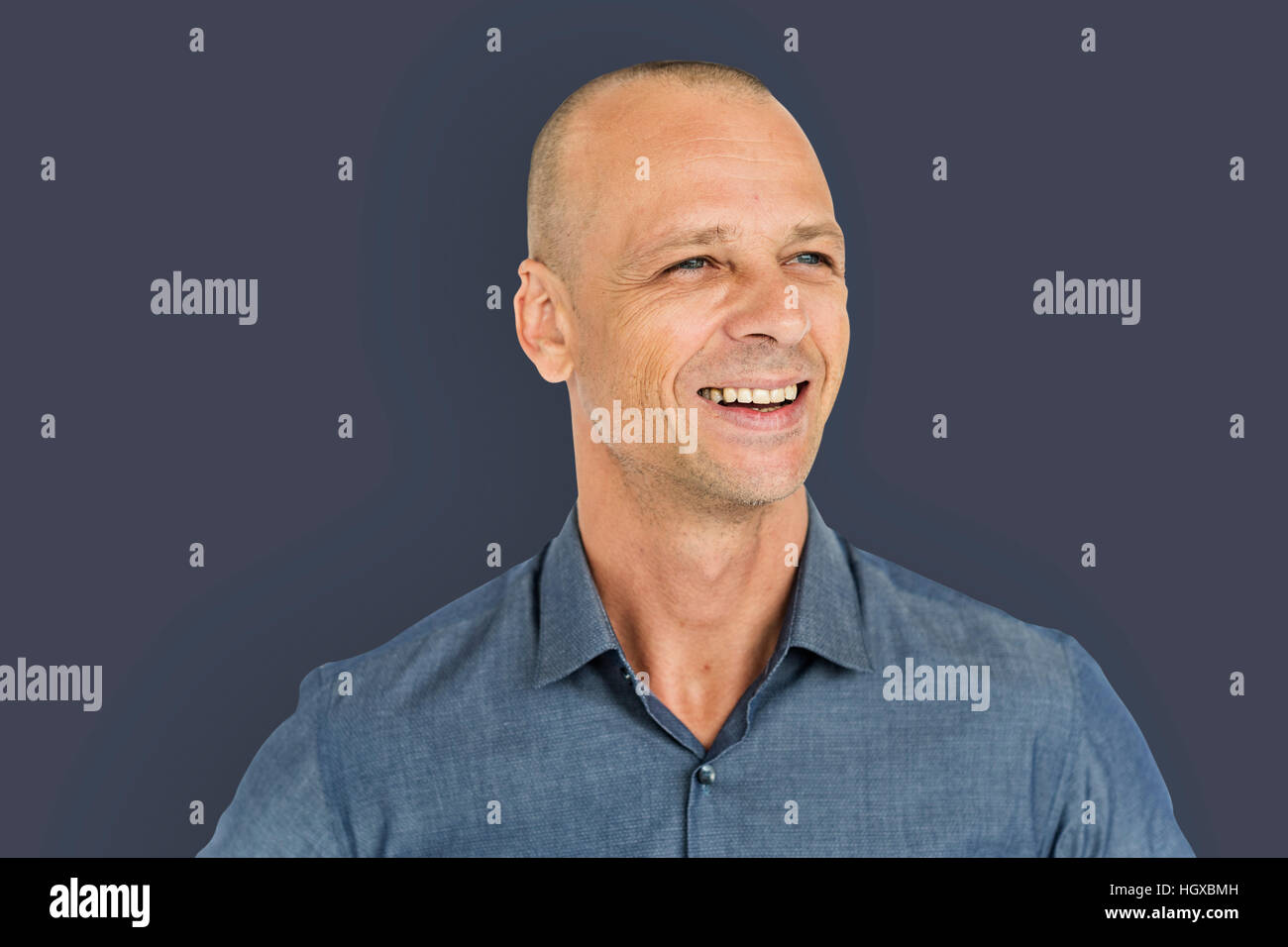 Mann lächelnd Glück Porträt Konzept Stockfoto