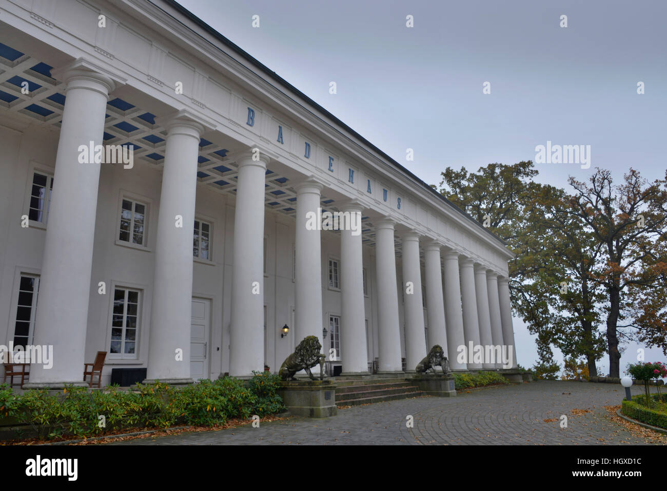 Badehaus Goor, Fürst-Malte-Allee, Putbus, Rügen, Mecklenburg-Vorpommern, Deutschland, Fürst-Malte-Allee Stockfoto