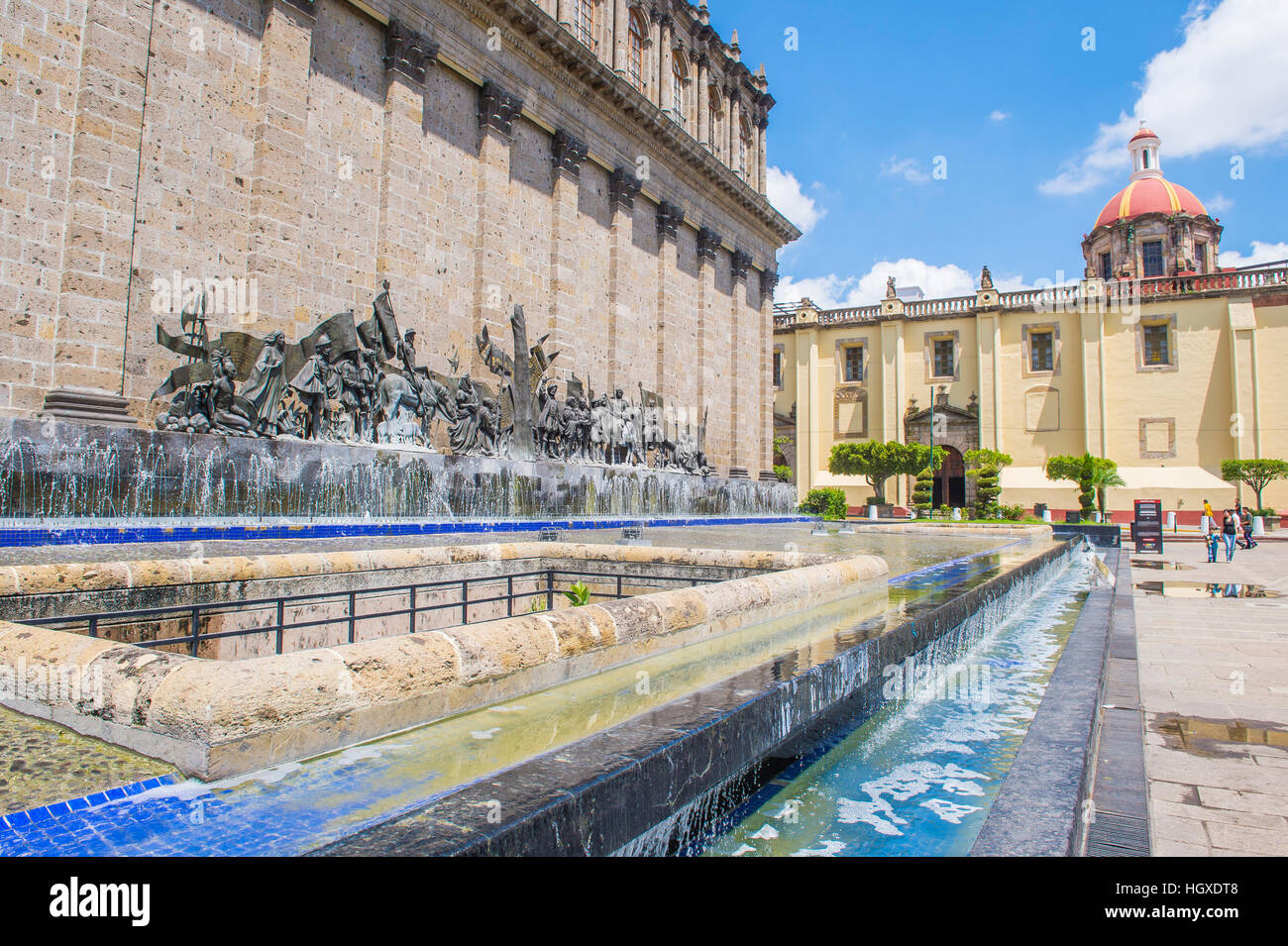 Die Plaza Fundadores in Guadalajara Mexiko Stockfoto