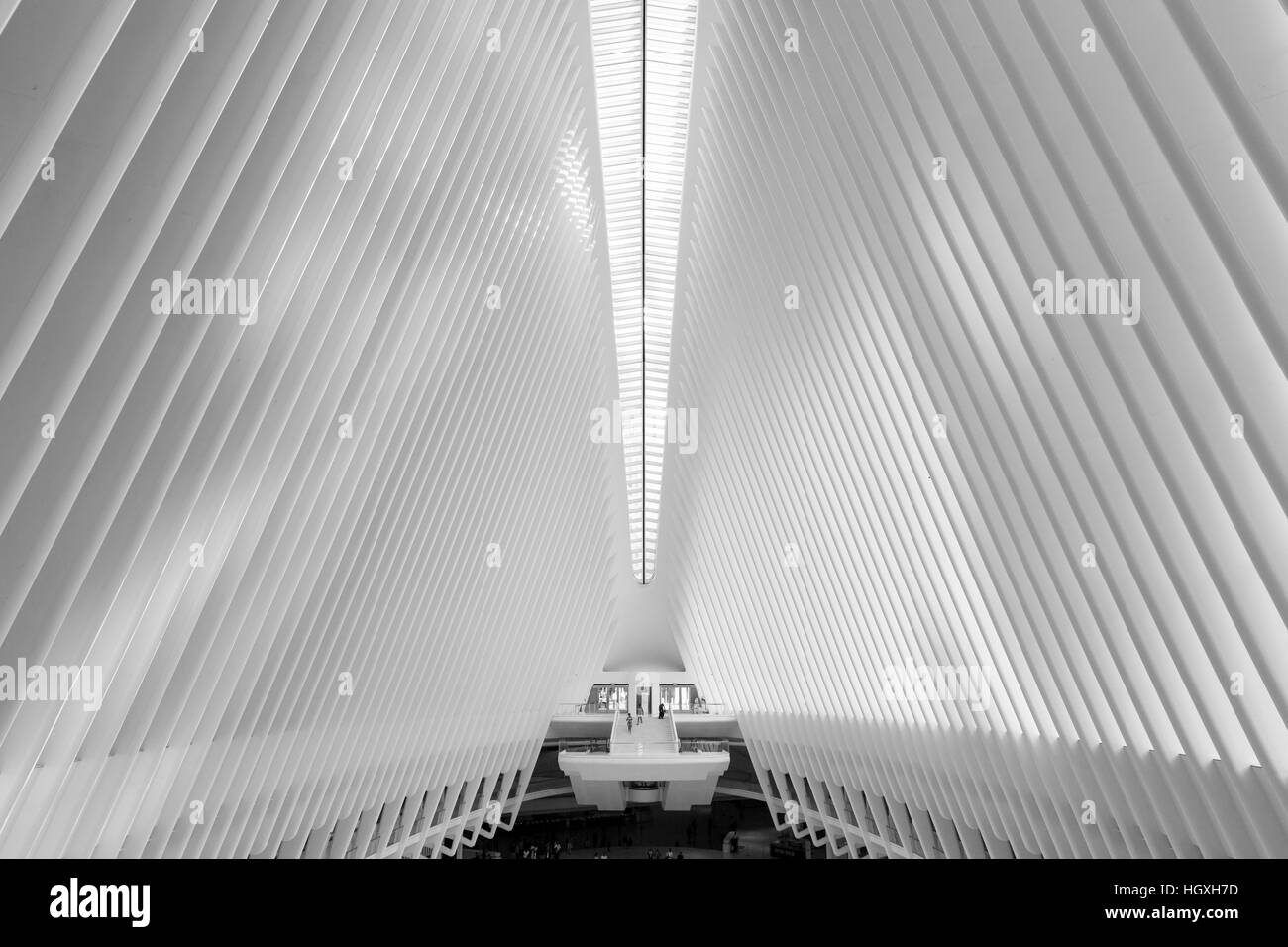 Santiago Calatrava World Trade Center Transportation Hub. August 2016. New York City, Vereinigte Staaten von Amerika Stockfoto