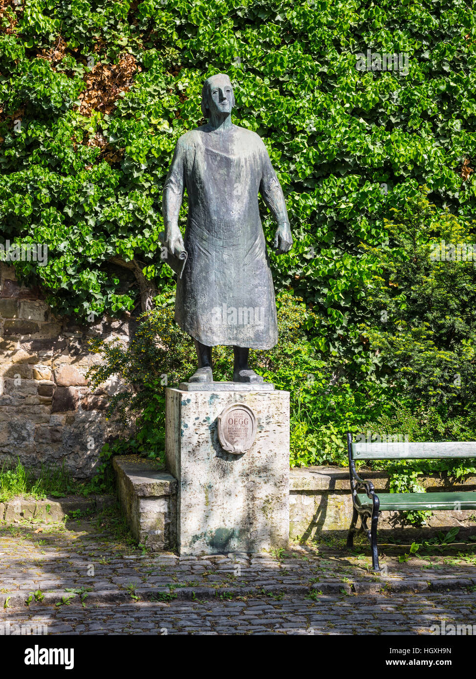 Bronze-Denkmal für Johann Georg Oegg, Residenz, Würzburg, Deutschland Stockfoto