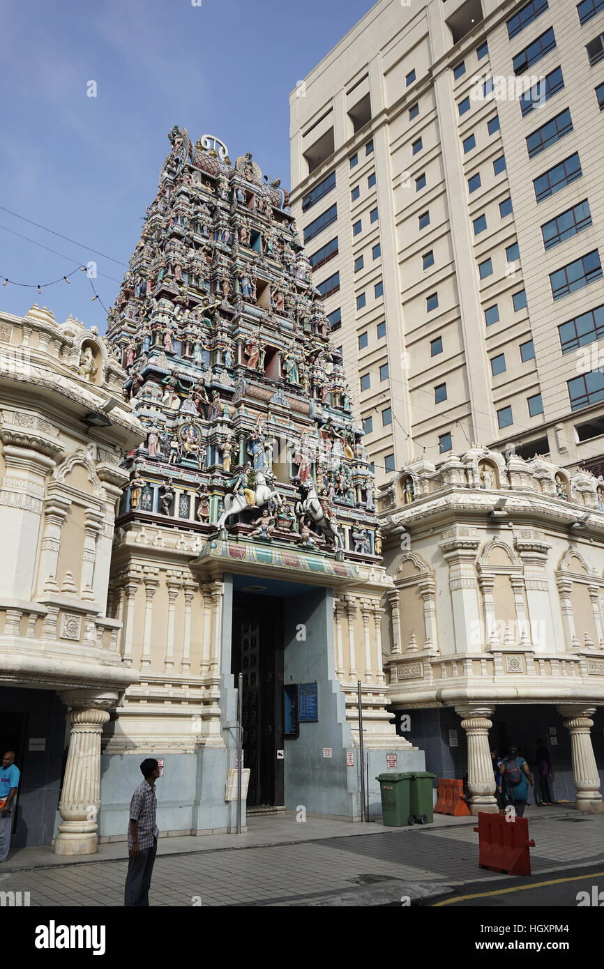 Sri Mahamariamman Tempel ist der älteste Hindutempel in Kuala Lumpur, Malaysia. Stockfoto