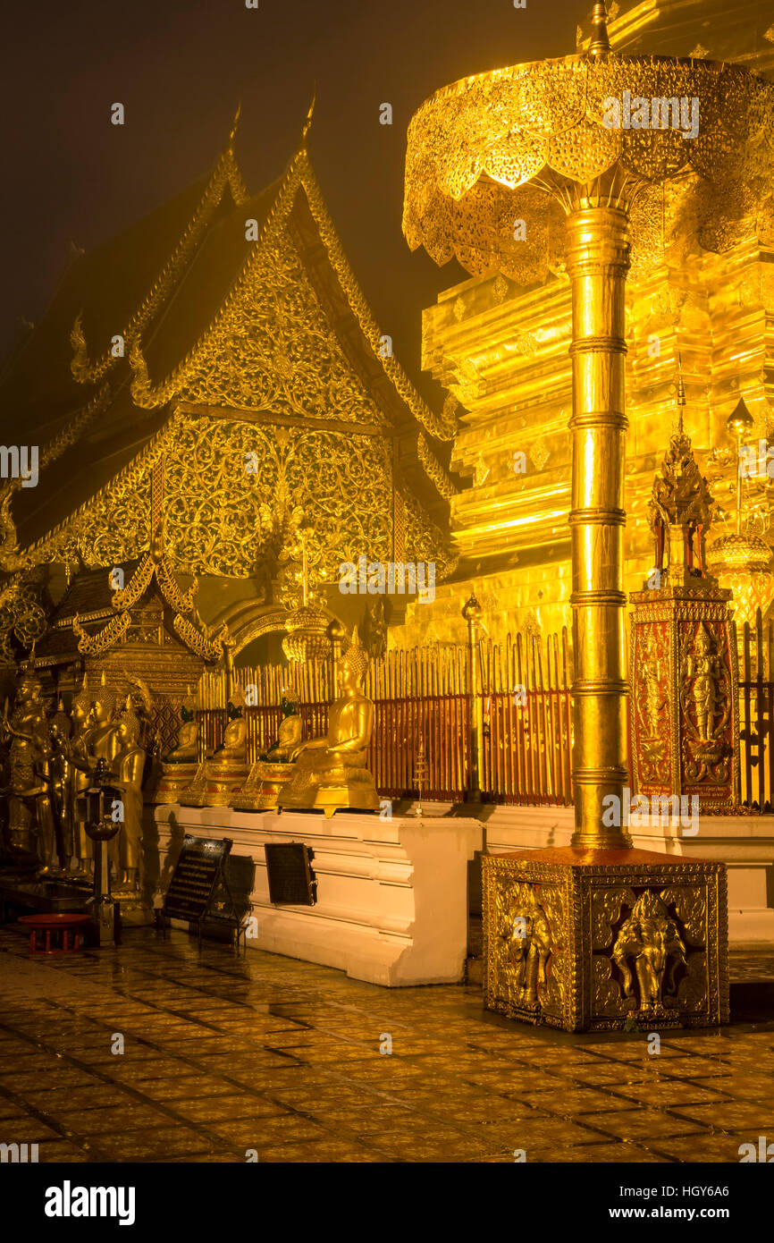 Wat Phrathat Doi Suthep Peak, Chiang Mai, Thailand Stockfoto