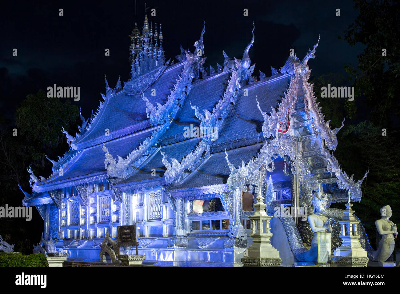 Wat Sri Suphan (Silber-Tempel), Chiang Mai, Thailand Stockfoto