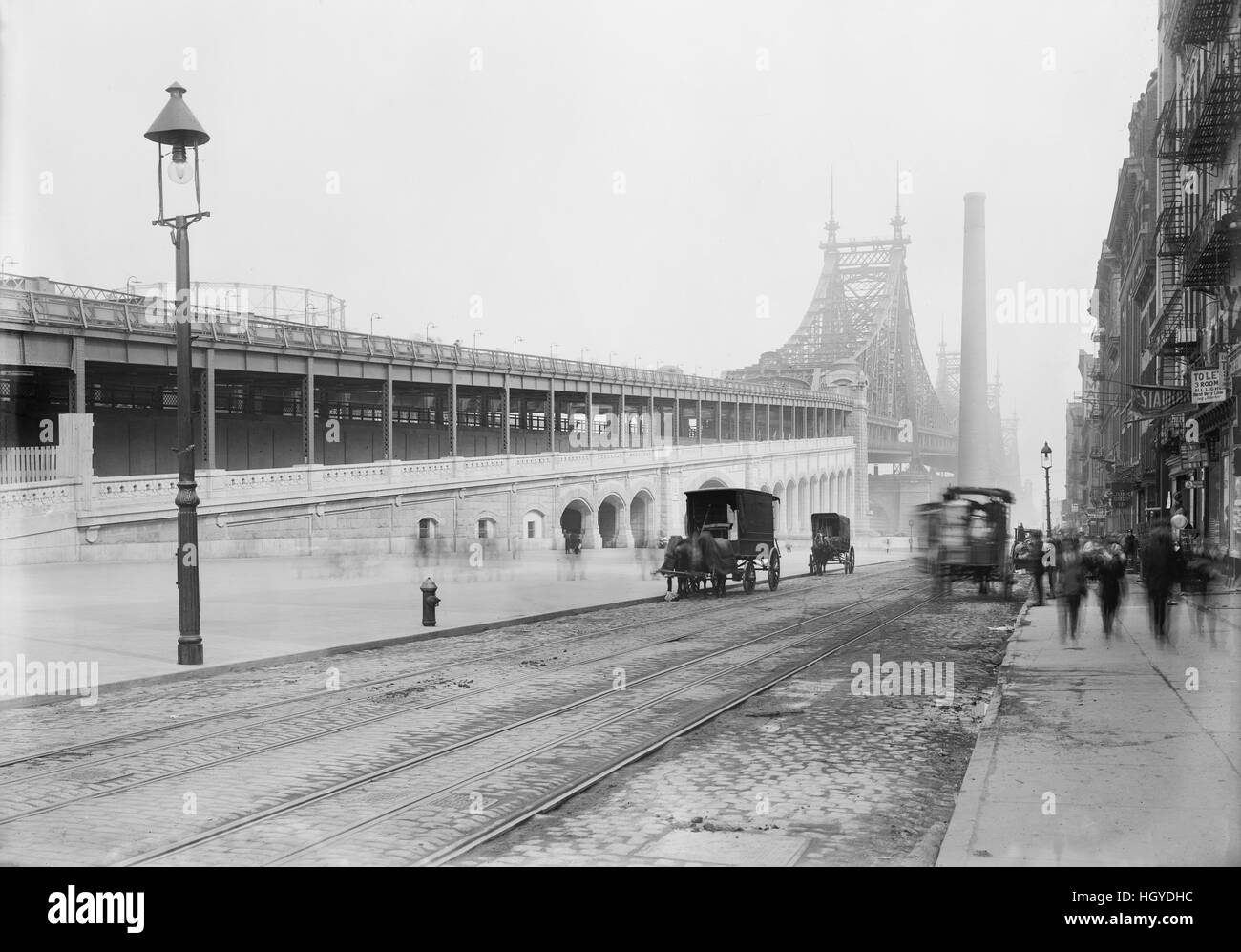 Queensboro Bridge, New York City, New York, USA, Bain Nachrichtendienst, 1910 Stockfoto