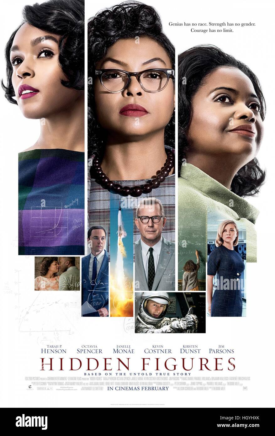 Erscheinungsdatum: 6. Januar 2017 Titel: versteckte Figuren STUDIO: Levantine Filmen Regie: Theodore Melfi PLOT: basierend auf einer wahren Geschichte. Ein Team von afro-amerikanischen Frauen bieten wichtige mathematische Daten benötigt, um das Programm erste erfolgreiche Raumfahrtmissionen Darsteller launch NASA: Janelle Monae als Mary Jackson, Henson als Katherine G. Johnson, Octavia Spencer als Dorothy Vaughan Poster (Credit: © Levantine Filme/Unterhaltung Bilder Stockfoto