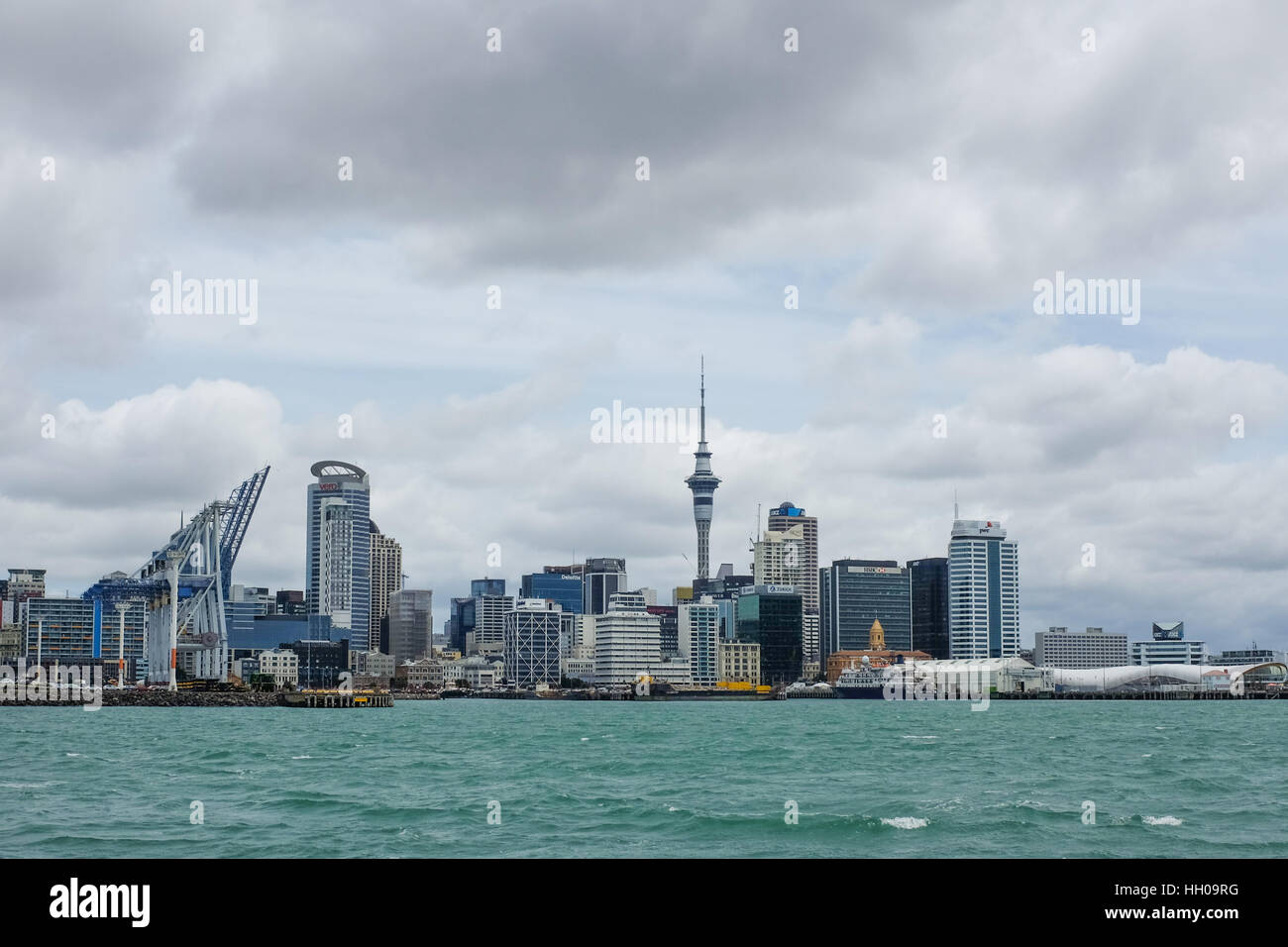 Skyline von Auckland in Neuseeland. Stockfoto