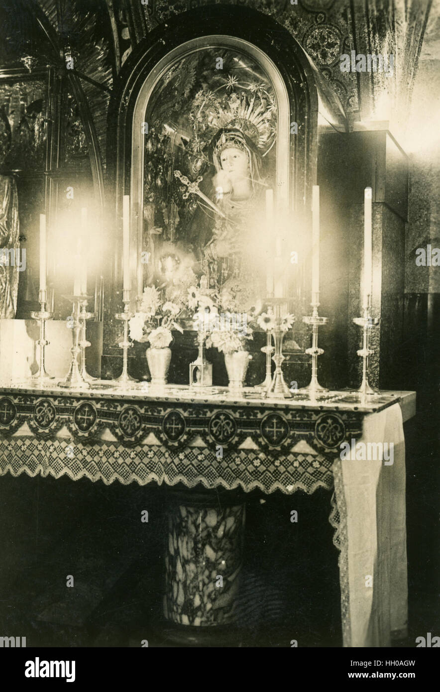 Stabat Mater Altar, Kalvarienberg, XIII, Station, Jerusalem, Palästina, Israel, 1946, West Bank, Historische Bilder, Schwarze und Weiße, atemberaubende Bilder, Maria Stockfoto