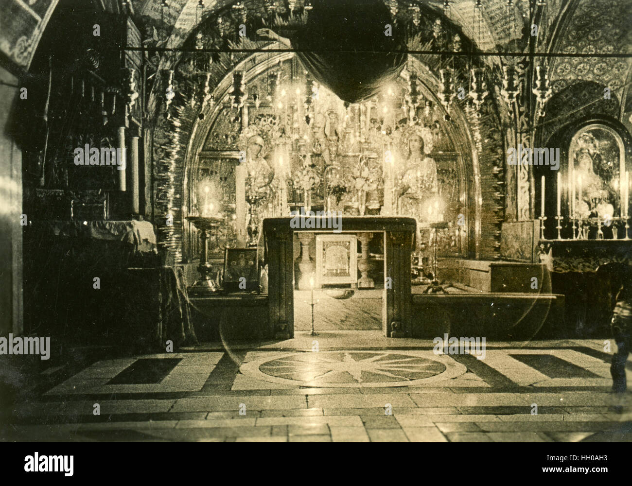 der Altar des Heiligen Grabes Jerusalem, Jerusalem, Palästina, Israel, 1946, Stockfoto