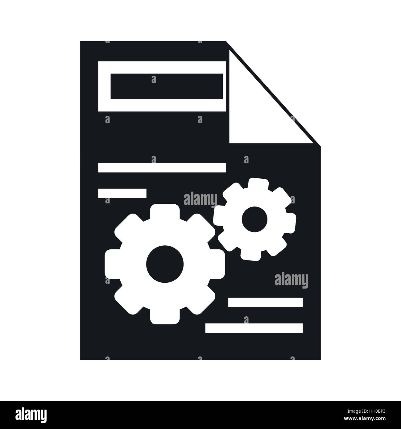 Web-Einstellungen-Symbol, einfachen Stil Stock Vektor